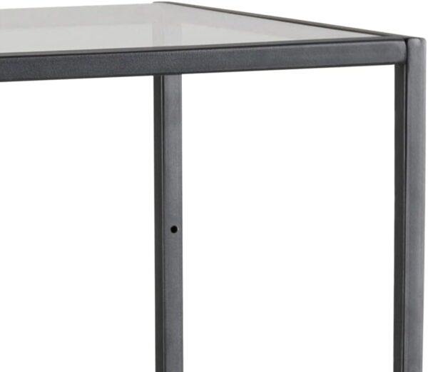 AC Design Furniture Jörn Metal Bookcase with 3 Shelves, Glass Shelf, Storage Shelf for Living Room, Home Office Furniture, Bedroom Furniture, Easy Assembly, H: 119, 5 x W: 33,7 x D: 31,7 cm - Image 7