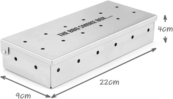 BBQ Wood Chip Smoke Box By CKB LTD Heavy Duty Stainless Steel Barbecue Smoker Metal Outdoor Cooking Accessories Universal Smokers for Gas and Charcoal Grilling Add Smokey Flavour to Grilled Meat - Image 4