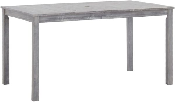 GCHDHAPB Home-Outdoor Home-Outdoor Furniture Sets,5 Piece Outdoor Dining Set Grey Solid Acacia Wood - Image 3