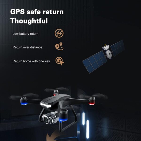 Foldable RC Quadcopter for Beginners, F11 Pro Mini Drones with cameras are for beginners with Camera, GPS Drones with cameras are for beginners with Dual Camera, Led Night Light, GPS/Optical - Image 5