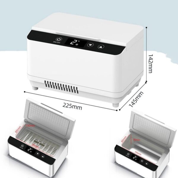Medical USB Mini Portable Double Layer Large Capacity Refrigerator Smart Insulin Refrigerator Box, Travel Refrigerated Medicine,M(Size:3*Battery) - Image 8