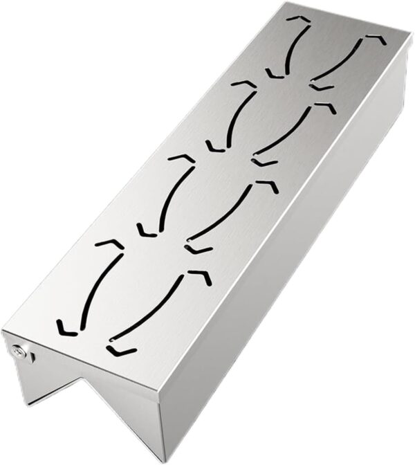 Wood Chip Box, Wood Chips Box - Stainless Steel Smokers Box - Stainless Steel BBQ Accessories with Practical Hinge Lid, Add Flavor to b - Image 2