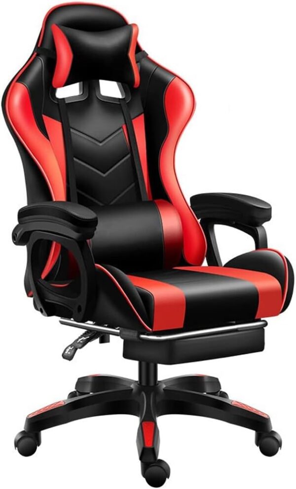 ANIFM Video Gaming Chair Racing Recliner,PC Gaming Chair with Footrest and Bluetooth Speakers Music Video Game Chair for Home and Office Comfortable anniversary - Image 2