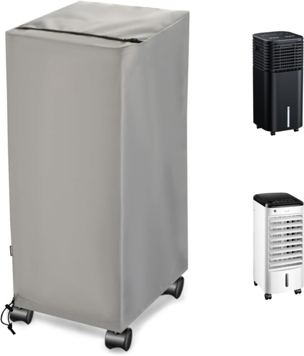 Portable Air Conditioners Cover for TEMEIKE AC Unit, Anti-Dust Evaporative Cooler Storage Bags, Indoor Heavy Duty Waterproof Swamp Cooler Cover AC Protection Cover with Accessories Pocket (Gray) - Image 2