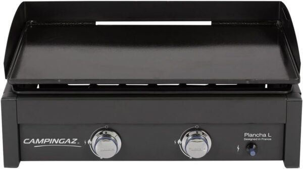 Campingaz Gas Plancha L, 2 Stainless Steel Burner Tabletop Gas BBQ, 7.5kW Power, Portable Table Ttop Grill, Large Non-Stick Steel Griddle, Teppanyaki Cooking Plate - Image 3