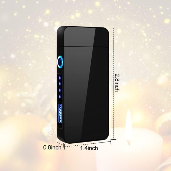 Gohytal USB Rechargeable Dual Arc Electric Plasma Windproof Lighter with Power Indicator - Windproof Lighters for Candles, Camping, Gifts for Dad, Men - Image 5