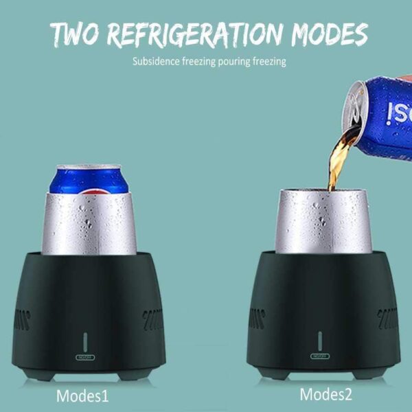 Portable Cooling Cup, Electric Cooler Smart Device Fast-Freezing Mini Mobile Refrigerator Cools for Beverage Wine Beer Cola Birthday Present,A - Image 6