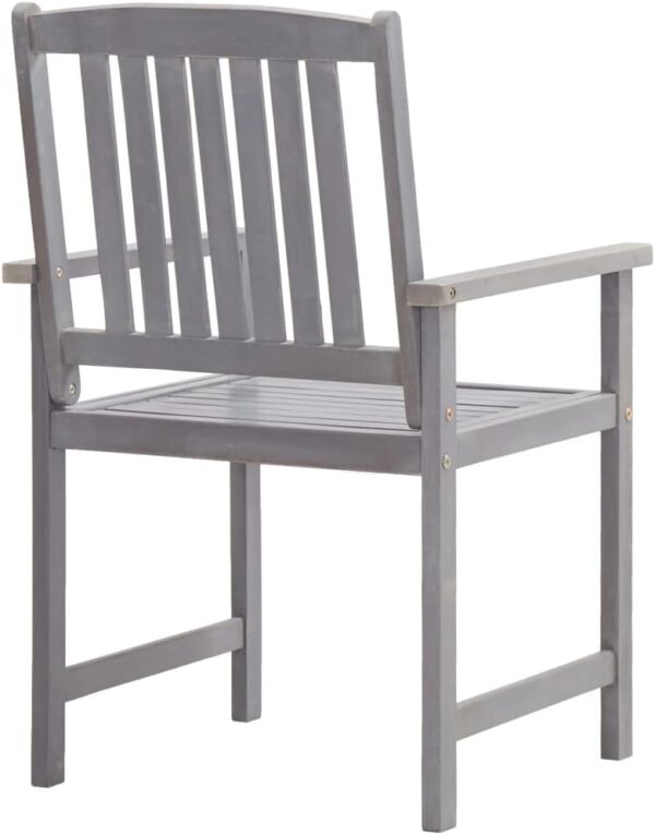 GCHDHAPB Home-Outdoor Home-Outdoor Furniture Sets,5 Piece Outdoor Dining Set Grey Solid Acacia Wood - Image 9