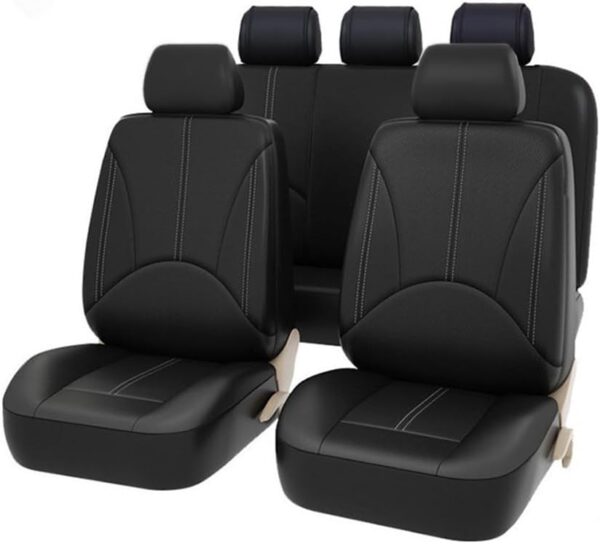 VISLONE Universal Car Seat Covers, PU Leather Car Seat Protector, Fit Most Trucks, SUVs, or Vans - Image 2