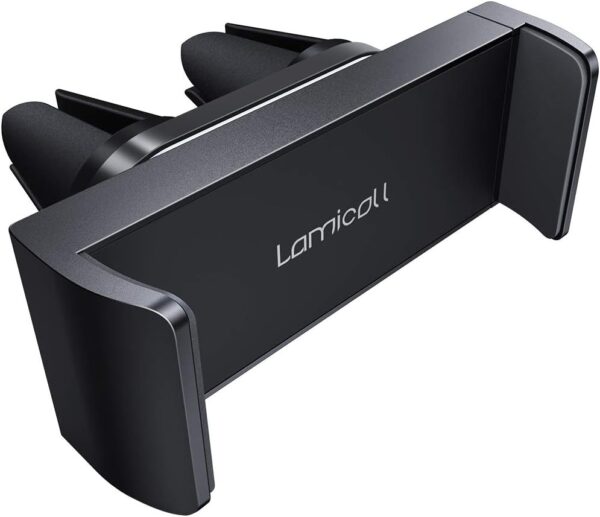 Lamicall Car Phone Holder, Universal Vent Mount - 360 Rotating Air Vent Cradle Stand for iPhone 16 15 14 Pro Max Plus, 13 12 Pro Max Mini, 11 Pro Xs XR X 8 7 6s, Samsung S21, Mobile Phones - Black - Image 2