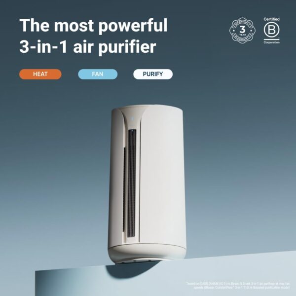 BLUEAIR ComfortPure T10i, Most Powerful 3-in-1 Smart Air Purifier & Fan: Cools, Heats & Purifies, HEPASilent Cleaner for Home, Pets, Allergies, Dust, Smoke, Odour, Purify 78 m² in 60 Mins - Image 3
