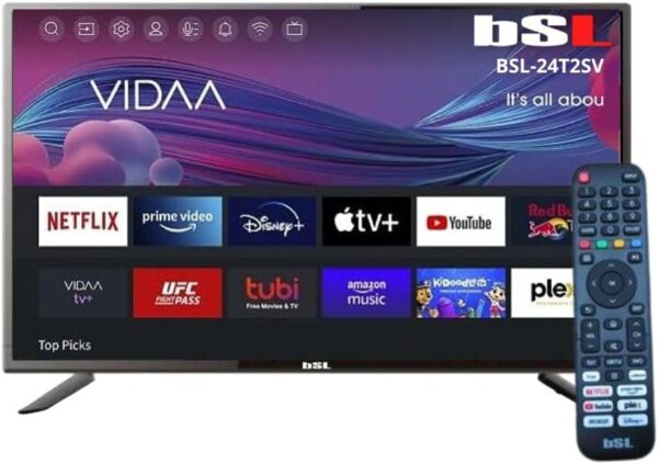 BSL-24T2SV VIDAA 24" BSL Smart TV | WiFi | RJ45 | Full HD 1920 x 1080p Resolution | USB | DVBT2/S2 | Compatible with YouTube, Netflix, Disney+, Dazn, Prime | HDMI - Image 2