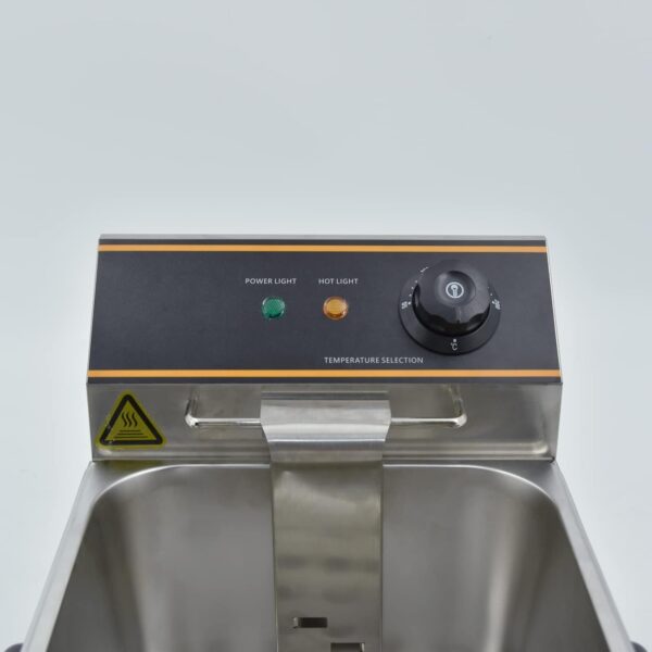 Electric Deep Fryer 6L 3000W Countertop Stainless Steel Single Tank with Lids&Basket Home, Restaurant Use - Image 5