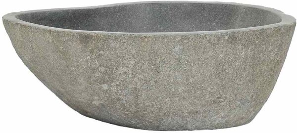 vidaXL Natural River Stone Basin – Oval-Shaped, Easy-Clean Interior, Unique Aesthetic, Highlights Any Bathroom Decor, with Drainage Hole - Image 7