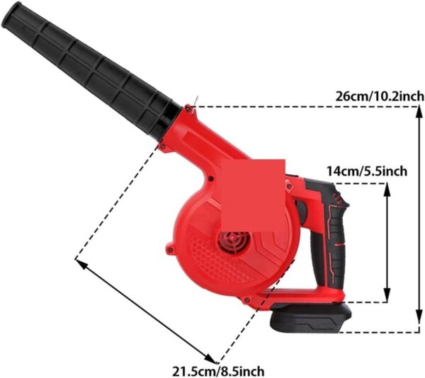 Centrifugal Blower, 2In1 3500W Cordless Electric Air Blower， 36000RPM Wireless blower Leaf Garden Sweeper Tools For 18V Battery Vr(2 Battery) - Image 5