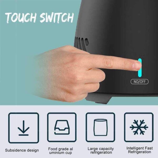 Portable Cooling Cup, Electric Cooler Smart Device Fast-Freezing Mini Mobile Refrigerator Cools for Beverage Wine Beer Cola Birthday Present,A - Image 7