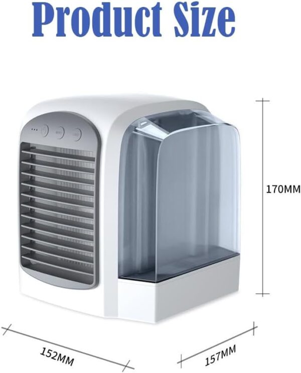 Polar Cooling Portable Air Conditioner,Polar Cooling Portable Ac with 380ml Tank,3 in 1 Air Cooler with Evaporative Cooling,Humidifying,And Air Purifying,Effortlessly Cool down Stuffy Rooms (grey-2pc) - Image 9