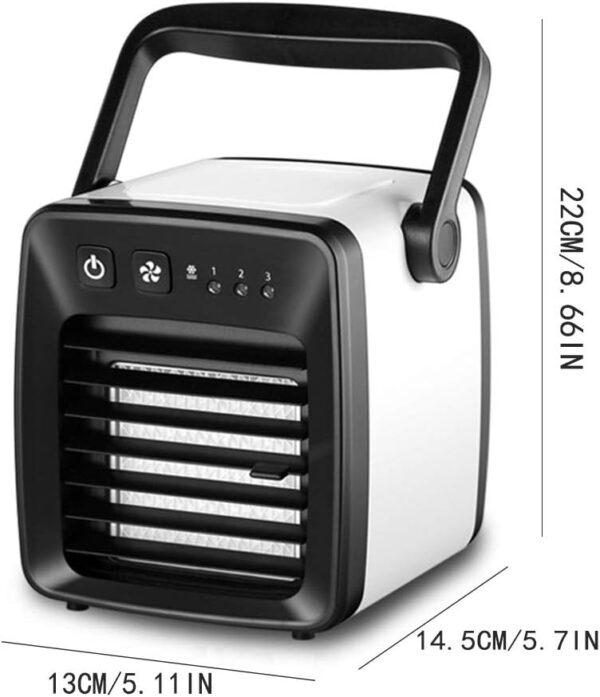 ZLYJ Personal Air Cooler,Personal Space Table Top Mini Air Conditioner for Room Small Humidifying Cool Air Cube Fan Indoor Outdoor Portable USB Mini Air Conditioner for Camping and Car - Image 10