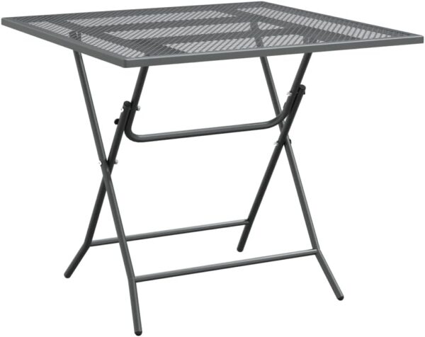 AJJHUUKI Home-Outdoor Home-Outdoor Furniture Sets,3 Piece Garden Dining Set Expanded Metal Mesh Anthracite - Image 5