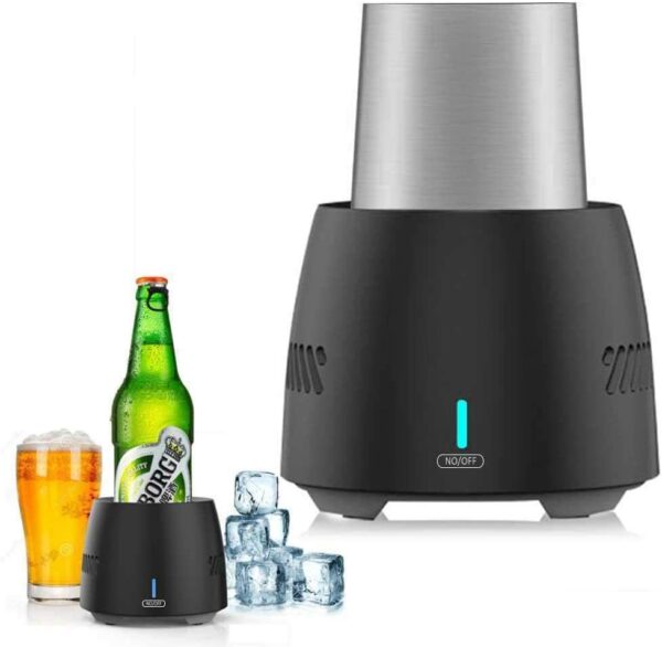 Portable Cooling Cup, Electric Cooler Smart Device Fast-Freezing Mini Mobile Refrigerator Cools for Beverage Wine Beer Cola Birthday Present,A - Image 2