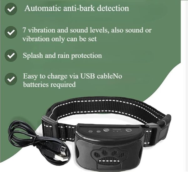 JXJXJX Anti-Barking Collar for Dogs - Ultrasonic Training with No-Shock Vibration Correction (Adjustable Intensity, Weatherproof, Vet-Approved) - Image 4