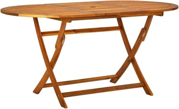 WSJHUHK Home-Outdoor Home-Outdoor Furniture Sets,7 Piece Outdoor Dining Set Solid Acacia Wood - Image 6