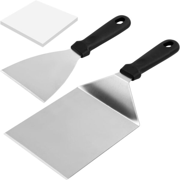 Spatula Set, BBQ Grill Tool Set, Stainless Steel Handle, Griddle Accessories kit, Outdoor Camping Heavy Duty Stainless Steel Spatulas Barbecue Tools Set Cooking Utensils Set, Great for BBQ Camping - Image 2