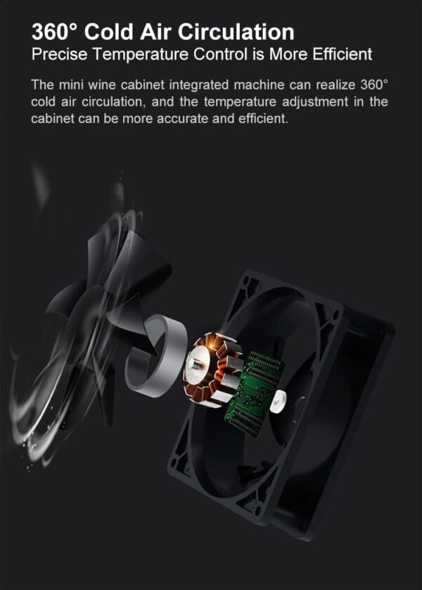 Electric Wine Chiller Refrigerator Countertop Wine Bottle Cooler with Smart Thermostat Control Thermoelectric Cooling Freestanding Design, for Beer Cola Water Milk Wine Drink - Image 6