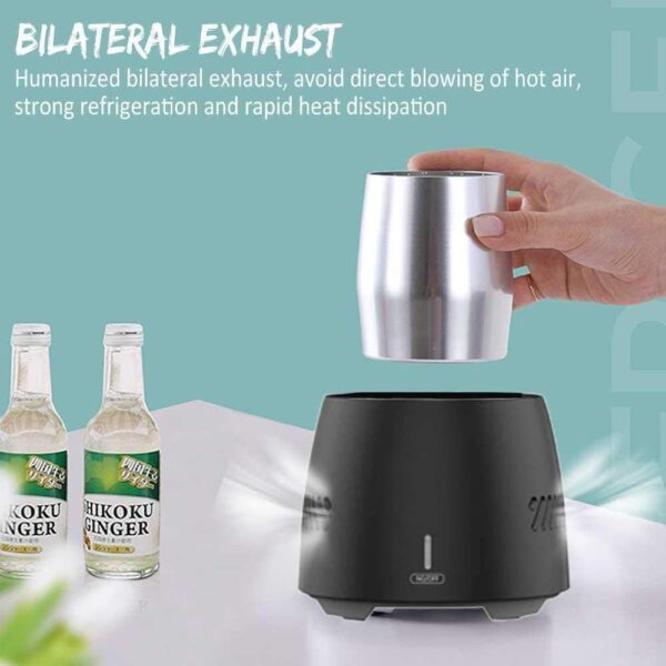 Portable Cooling Cup, Electric Cooler Smart Device Fast-Freezing Mini Mobile Refrigerator Cools for Beverage Wine Beer Cola Birthday Present,A - Image 5