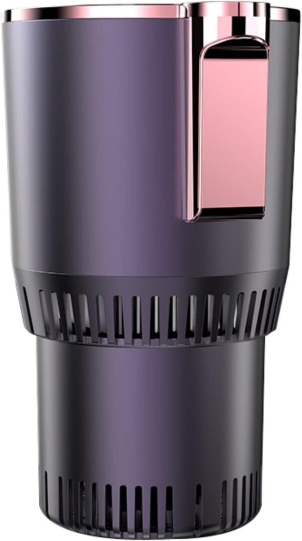 Mini Fridge 2-in-1 Smart Car Cup Warmer Cooler,Car Rapid Cooling/Heating Cup Holder With LED Temperature Display,Touch Control For Family,Outdoor,Road Trip (Color : Purple, Size : 105x95x165 - Image 2
