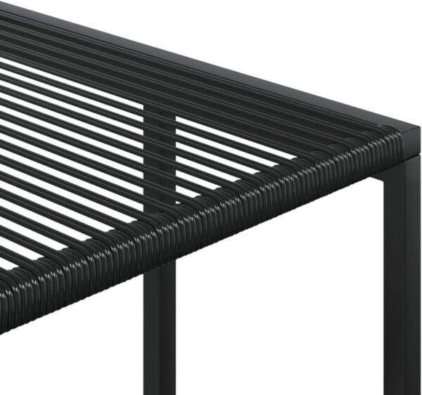WKIEQACO Outdoor Outdoor Furniture Sets,9 Piece Garden Dining Set Black Poly Rattan - Image 10