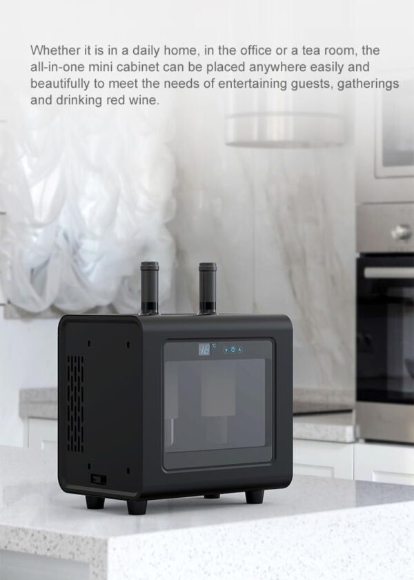 Electric Wine Chiller Refrigerator Countertop Wine Bottle Cooler with Smart Thermostat Control Thermoelectric Cooling Freestanding Design, for Beer Cola Water Milk Wine Drink - Image 4