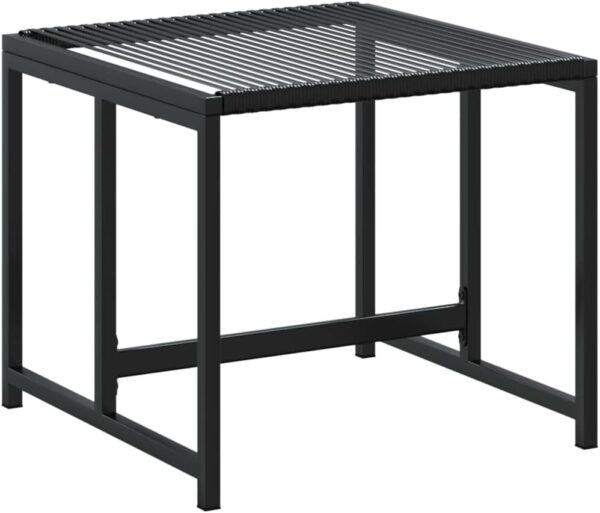 WKIEQACO Outdoor Outdoor Furniture Sets,9 Piece Garden Dining Set Black Poly Rattan - Image 6