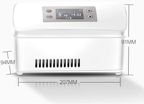 Travel Mini Insulin Refrigerator - Portable Smart Car Fridge/Cooler, Household/Dormitory Rechargeable Medicine Storage Box (2-18 ° C Temperature Control) - Image 4