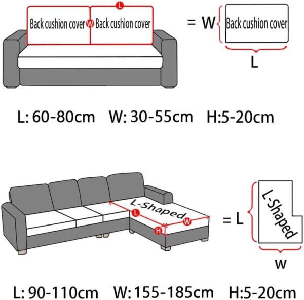 MINGPINHUIUS Sofa Seat Cushion Cover - Stretch Sofa Cover, Universal Elastic Sofa Seat Cover, Non-Slip Couch Cover for L Shaped Sofa Covers Chaise Longue Furniture Protection (Light Coffee Weaves) - Image 10
