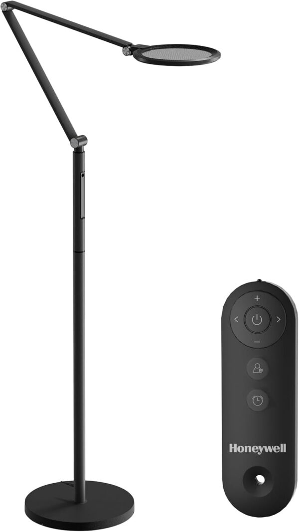 Honeywell LED Floor Lamp - F01BK Sunturalux™ Eye Caring Dimmable Standing Light with Remote,Bright Natural Daylight 5 Colors & 5 Brightness Adjustable Tall Lampara for Home Office Living Room Bedroom - Image 2