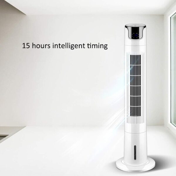 Portable Air Conditioner Fan Space Air Coolers Bladeless Portable Air Conditioning Unit Evaporative Cold Air Fan Single Cool LED Display Table Fan House Office Nightstand White - Image 6
