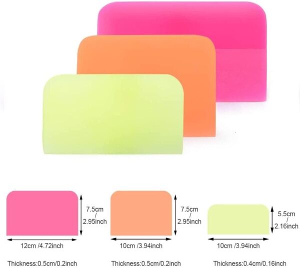 EastVita 3pcs PPF Squeegee Anti-scratch TPU Coating Scraper Soft Silicone Rubber Scraper for Car Vinyl Paint Protection Film Installation Tool, Window Tint Windshield Glass Cleaning Squeegee Tool - Image 8