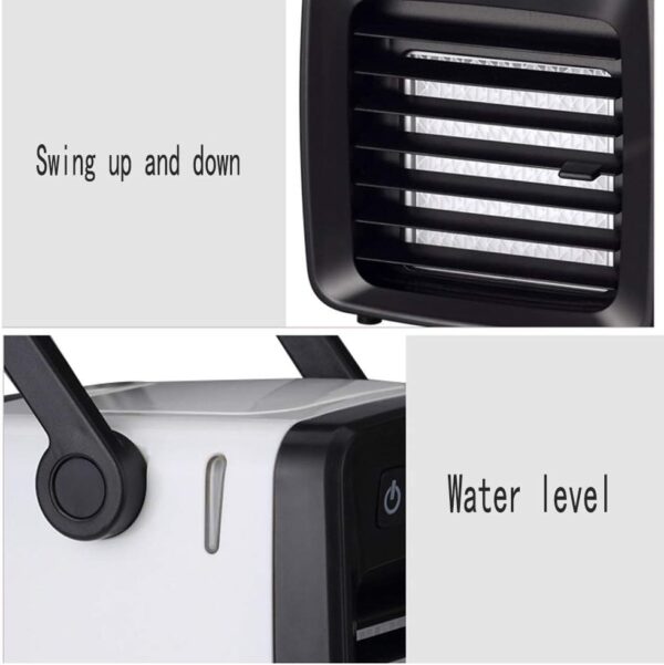 ZLYJ Personal Air Cooler,Personal Space Table Top Mini Air Conditioner for Room Small Humidifying Cool Air Cube Fan Indoor Outdoor Portable USB Mini Air Conditioner for Camping and Car - Image 8