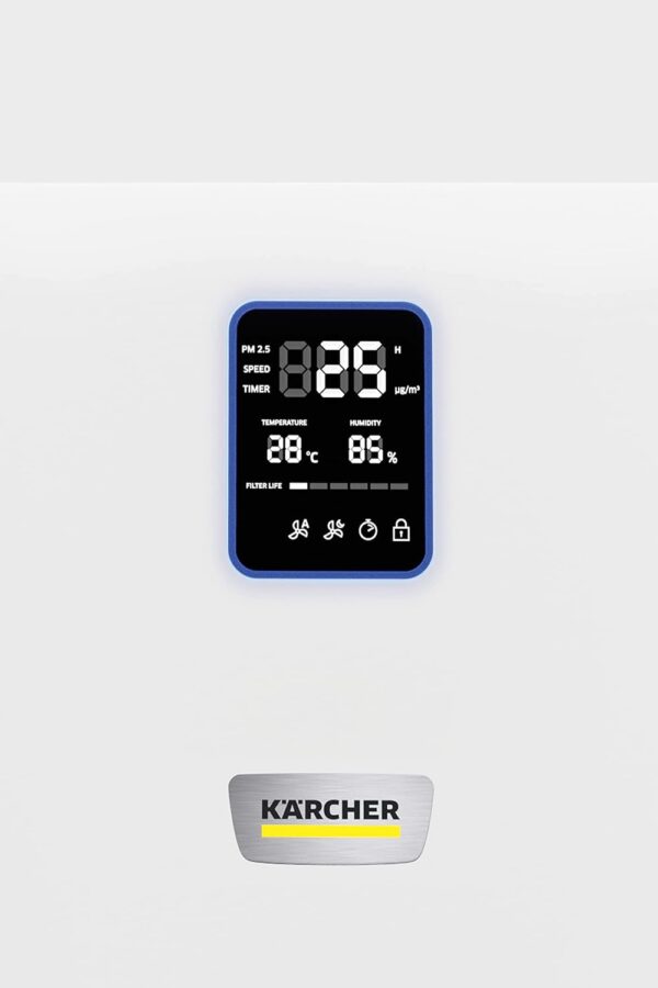 Kärcher Air Purifier AF 50, Flow Rate: 520 m³/h, Room Size: 50 m², Filtration Power: Removes 99.95% of Particles up to 0.3 μm Type Dust, Pollen & Allergens, Auto Mode & Night - Image 6