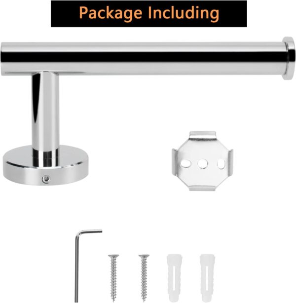 NearMoon Bathroom Toilet Paper Holder, Premium SUS304 Stainless Steel Rustproof Wall Mounted Toilet Roll Holder for Bathroom, Kitchen, Washroom (Polished Chrome) - Image 8