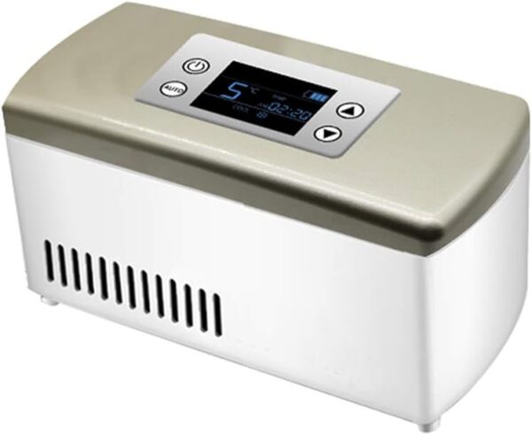Insulin Cool Box Refrigerator Insulin Refrigerated Box/Portable Storage Small Fridge, Smart Rechargeable Car/Home Cooler/0-18 °C Temperature Control Lithium Battery Life - Image 2