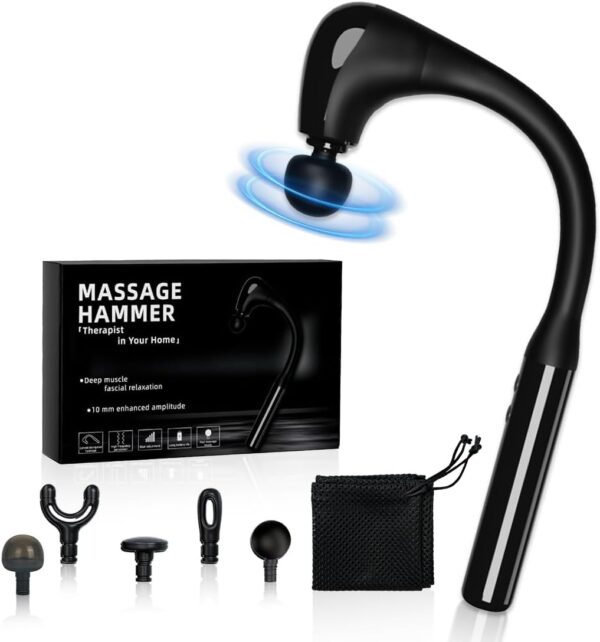 Massage Gun Deep Tissue with Upgraded Extension Handle for The Full Body,Pain Relief, Percussion Back Massager with 5 Massage Heads,Relax Gift for Mom, Dad, Wife, Husband,Friends - Image 2