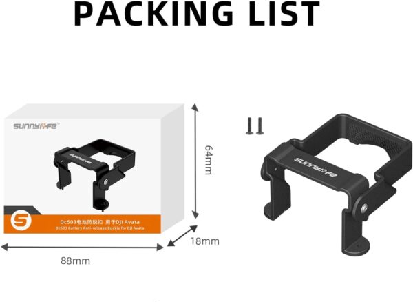 ZJRXM Avata Battery Buckle Protection Frame for DJI Avata FPV Drone Accessories, Foldable Battery Clip Mount Battery Bracket Holder for DJI Avata FPV Drone - Image 8
