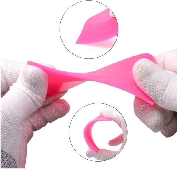 EastVita 3pcs PPF Squeegee Anti-scratch TPU Coating Scraper Soft Silicone Rubber Scraper for Car Vinyl Paint Protection Film Installation Tool, Window Tint Windshield Glass Cleaning Squeegee Tool - Image 6