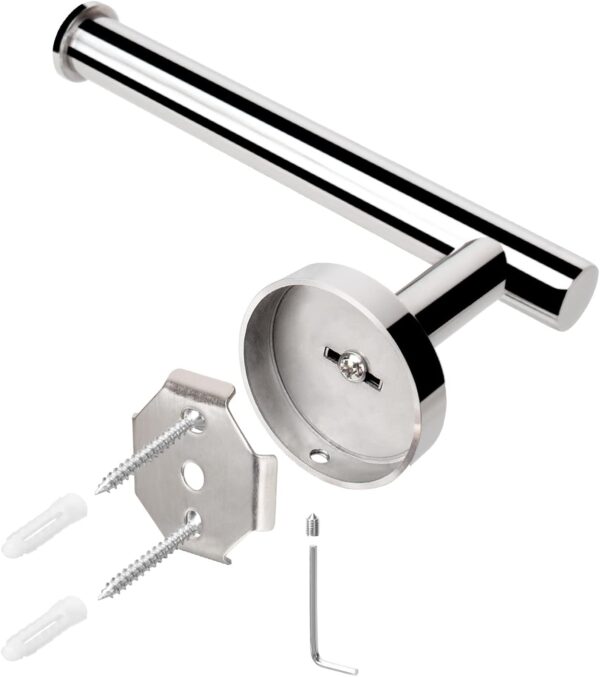 NearMoon Bathroom Toilet Paper Holder, Premium SUS304 Stainless Steel Rustproof Wall Mounted Toilet Roll Holder for Bathroom, Kitchen, Washroom (Polished Chrome) - Image 6