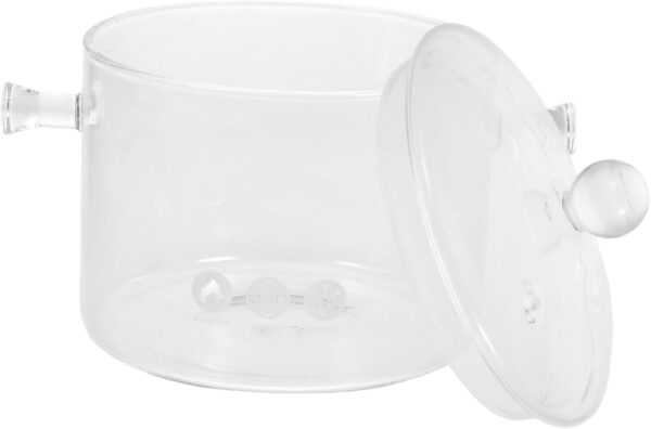 IWOWHERO Stove Pot with Lid Glass Pots and Pans Versatile Cooking High-temperature Resistant for Home Use - Image 2