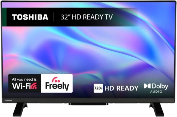 Toshiba 32 inch WV2553DB HD Ready Smart VIDAA TV, HDR, Freely, Disney plus, Prime Video, Netflix, Dolby Audio, Works with Alexa, Works with Google Assistant, VIDAA Voice - Image 2