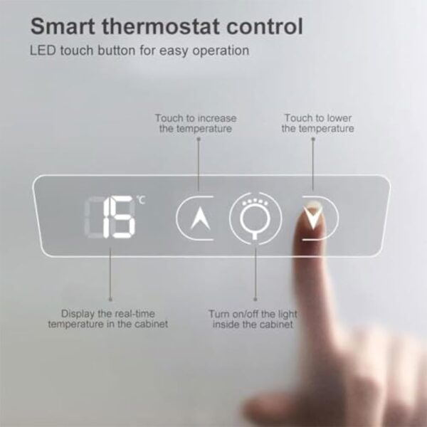 Electric Wine Chiller Refrigerator, Mini Electric Wine Chiller for Wine and Beverages, Countertop Wine Bottle Cooler with Smart Thermostat Control and LED Touch Button, for Beer Water Milk Wine Drink - Image 4