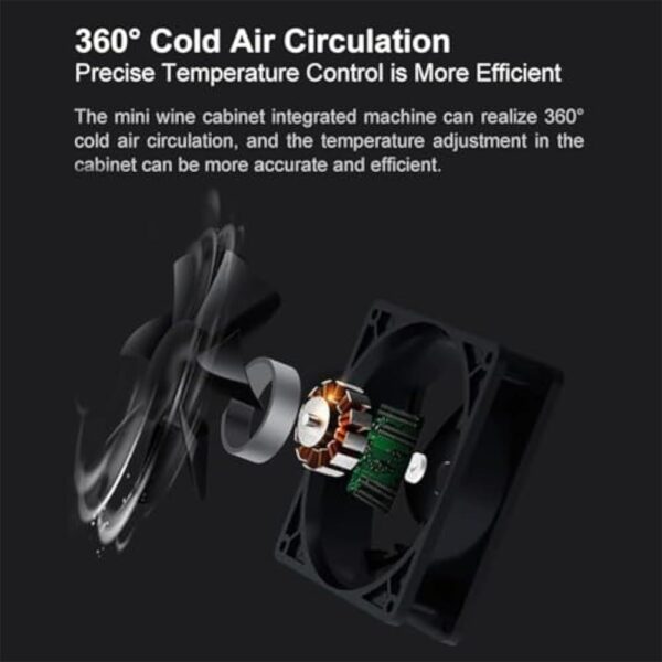Electric Wine Chiller Refrigerator, Mini Electric Wine Chiller for Wine and Beverages, Countertop Wine Bottle Cooler with Smart Thermostat Control and LED Touch Button, for Beer Water Milk Wine Drink - Image 5